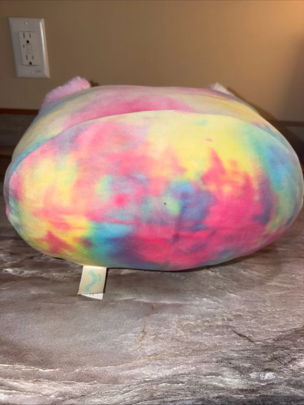 Squishmallows Rainbow CANDY Tie-Dye Bunny Plush - Pink Blue Yellow